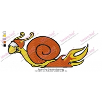 Running Snail Embroidery Design